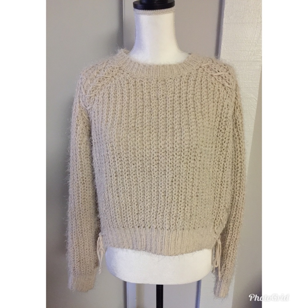 Woven and Heart Sweater
